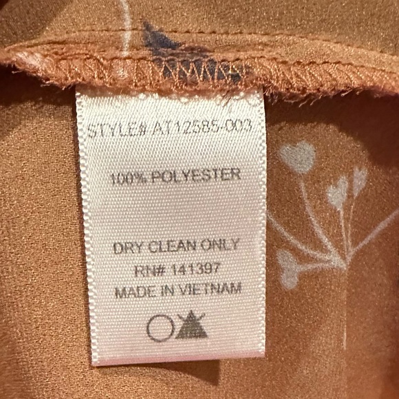 ASTR OPEN SHOULDER FLORAL tan top S - Picture 5 of 8